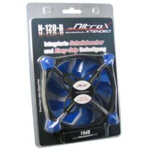 Inter-Tech N-120-B Case per computer Ventilatore Nero, Blu (Inter-Tech Fan 120mm Nitrox N-120-B LE) - E_0009_B3019897