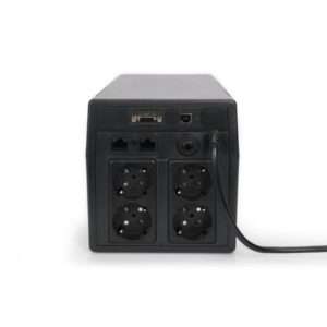Digitus USV linea interattiva, 1000 VA/600 W (LINE-INTERACT.UPS 1000 VA/600W - 12V/7AH X2 4X CEE7/7 AVR USB IN) - E_0009_B42712006