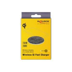 DeLOCK 65919 Caricabatterie per dispositivi mobili Universale Nero, Grigio USB Carica wireless Ricarica rapida Interno (Delock Wireless Qi Fast Charger tr?dl?) - E_0009_B43053570
