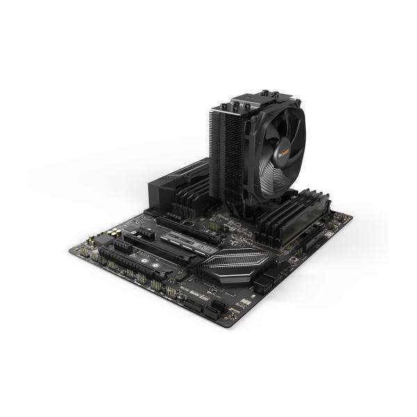 be quiet! Dark Rock Slim Fan CPU Cooler, Universal Socket, Silent Wings 3 120mm PWM Black Cooling Fan, 1500RPM, 4 Heat Pipes, 180W TDP, Compact Construction to Stop Blocking Memory Slots, Intel LGA 1 - E_0009_B43308577
