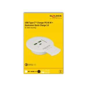 DeLOCK 64065 Caricabatterie per dispositivi mobili Smartphone Bianco dC Ricarica rapida Interno (Delock USB Type-C Charger PD 85 W + Qu) - E_0009_B43577962