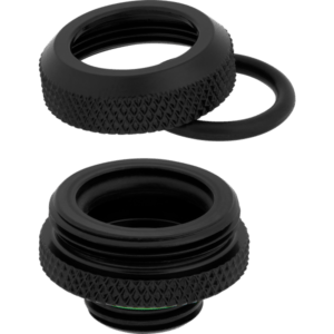Corsair CX-9052008-WW parte e accessorio del sistema di raffreddamento del computer Guarnizione (Corsair Hydro X Series XF Hardline 14mm Black Fittings - Four Pack [CX-9052008-W) - E_0009_B43666825