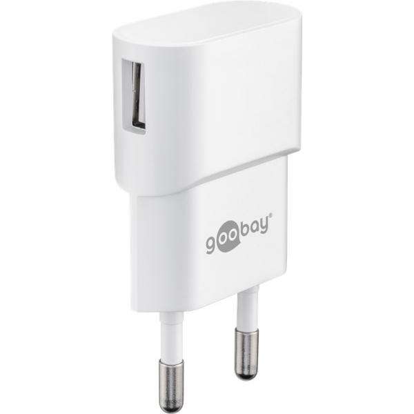 Goobay 44948 Caricabatterie per dispositivi mobili Universale Nero AC Interno (Goobay USB Charger. 1x USB Port. White) - E_0009_B43676515