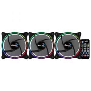 Aerocool Eclipse 12 Pro Case per computer Ventilatore 12 cm Nero (Aerocool Eclipse 12 LED Addressable RGB Fan Include Controller - Triple Pack- 12) - E_0009_B44179040