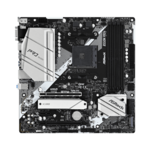 Asrock B550M Pro4 AMD B550 Socket AM4 micro ATX (ASRock B550M Pro4 AMD AM4 Socket Motherboard, Micro-ATX, 4x DDR4 Slots, 2x M.2 Sockets, GbE LAN, 1x D-Sub / 1x DisplayPort / 1x HDMI Port) - E_0009_B44516095