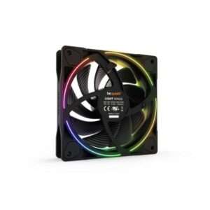 be quiet! Light Wings PWM High Speed Addressable RGB Fan Pack, 120mm, 2500RPM, 4-Pin PWM Fan & 3-Pin ARGB Connectors, Black Frame, Black Blades, ARGB Lighting on Front & Rear, Addressable RGB Hub Inc - E_0009_B46129469