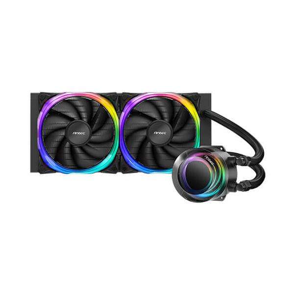 Antec VORTEX 240 ARGB Processore Raffreddatore di liquidi tutto in uno Nero (ANTEC Vortex 240 ARGB AiO Liquid CPU Cooler, Universal Socket, 240mm Radiator, PWM 2000RPM Fusion ARGB Cooling Fans, Addre - E_0009_B46966185