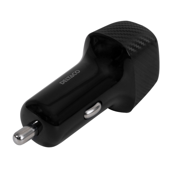 Deltaco USBC-CAR120 Caricabatterie per dispositivi mobili Universale Nero Accendisigari Ricarica rapida Auto (DELTACO USBC-CAR120 bilstr?msadapter -) - E_0009_B47012619