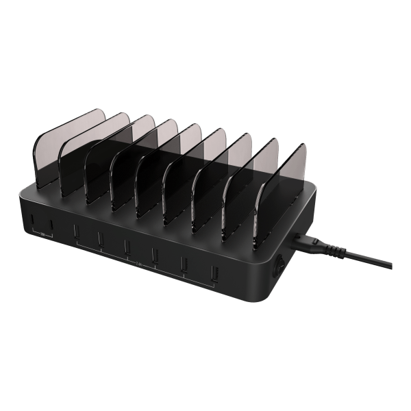 Deltaco DPS-0201 Caricabatterie per dispositivi mobili Cuffie, Auricolare, Power bank, Smartphone, Orologio intelligente, Tablet Nero AC Ricarica rapida Interno (DELTACO DPS-0201 opladningsstation - - E_0009_B47022521