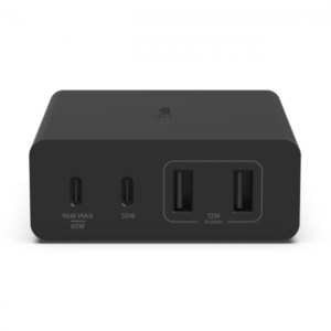 Belkin ALIMENTATORE GAN 108W CON PORTE 2X USB-C, 2X USB-A (BELKIN 108W 4-PORT GAN CHARGER - 2X USB-C 2X USB-A WITH 2M POWER) - E_0009_B47125722