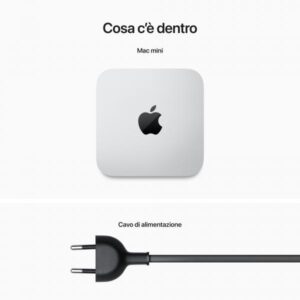 Apple Mac mini M2 core: 8 CPU 10 GPU 256GB SSD (Mac Mini 2023 M2/8GB/256GB 10C GPU/Silver) - E_0009_B47199097
