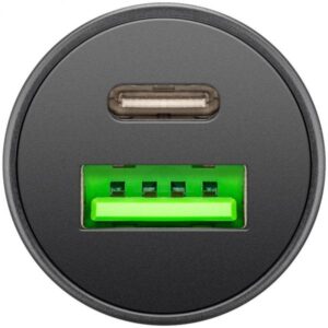 Goobay 61739 Caricabatterie per dispositivi mobili Smartphone Nero Accendisigari Ricarica rapida Interno (Goobay Dual-USB Car Fast Charger USB-C) - E_0009_B47378717