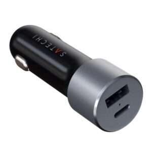 Satechi ST-TCPDCCM Caricabatterie per dispositivi mobili Universale Nero, Grigio Accendisigari Ricarica rapida Auto (Satechi bilstr?msadapter - USB, USB-C) - E_0009_B47418752