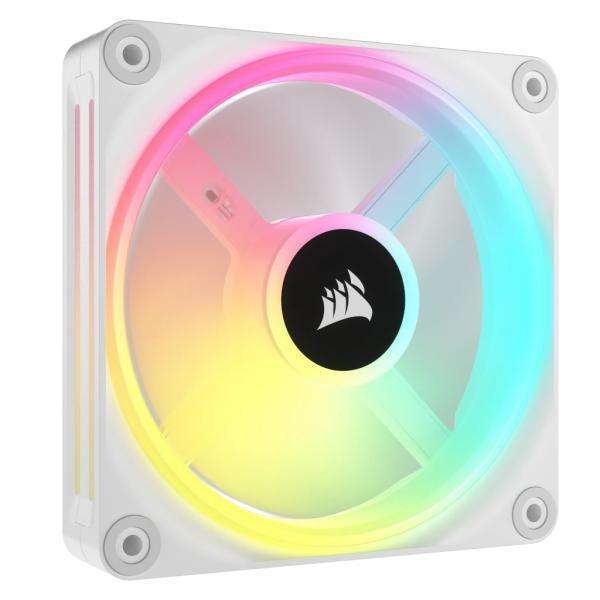 Corsair iCUE LINK QX120 RGB Case per computer Ventilatore 12 cm Bianco 3 pz (LINK QX120 12CM RGB FANS X3 WHITE) - E_0009_B47798692