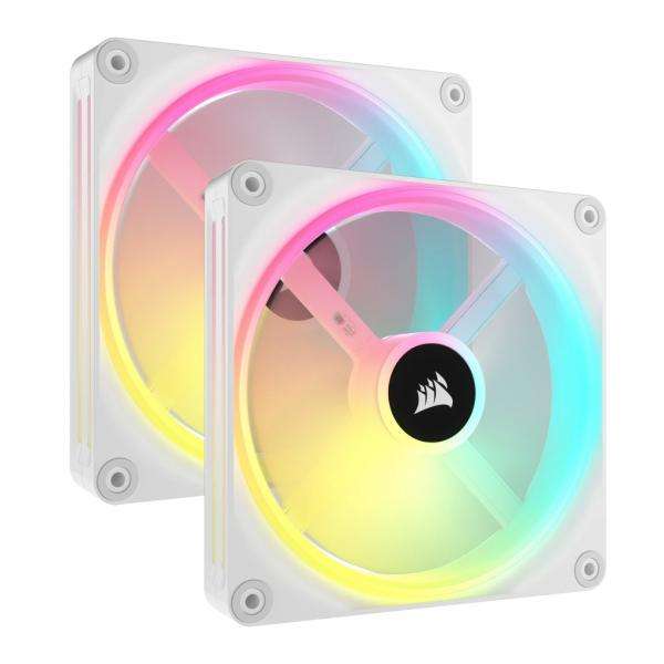 Corsair iCUE LINK QX140 RGB Case per computer Ventilatore 14 cm Bianco 2 pz (Lüfter CORSAIR 140*140*25 QX140 RGB L) - E_0009_B47798696