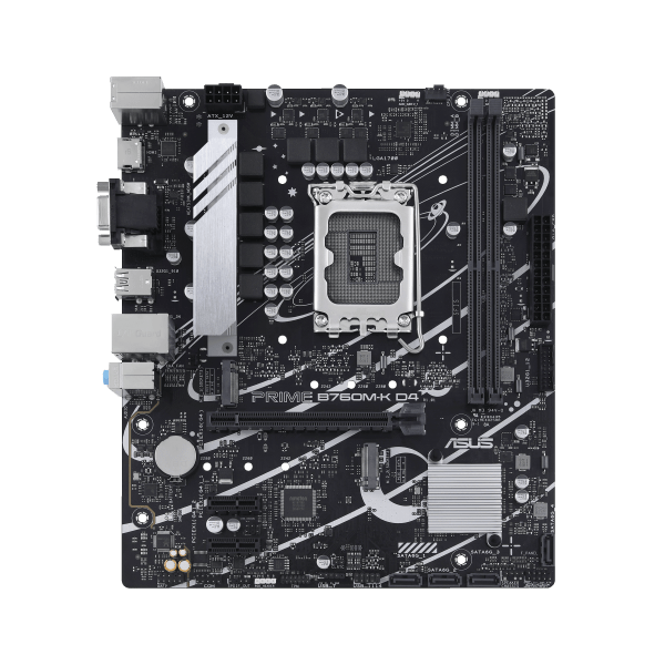 ASUS PRIME B760M-K D4 Intel B760 LGA 1700 micro ATX (ASUS PRIME B760M-K D4 - Motherboard - micro ATX - LGA1700 Socket - B760 Chipset - USB 3.2 Gen 1 - 2.5 Gigabit LAN - onboard graphics [CPU required - E_0009_B48530192