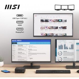 MSI Cubi N ADL-007DE Intel® N N100 4 GB DDR4-SDRAM 128 GB SSD Windows 11 Pro Mini PC Nero (MSI MINI CUBI INTEL 3.4GHz,4GB RAM 128GB SSD WIN11 PRO) - Versione Tedesca - E_0009_B49094682