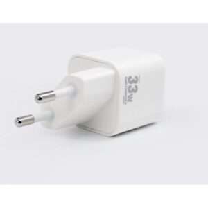 CoreParts MBXUSBC-AC0032 adattatore e invertitore Interno 33 W Nero (33W USB-C Nano Single Port - Charger, GaN Technology - 5V2A-20V1.5A USB PD Plug: USB-C EU Wall, White Color - Compatible with all - E_0009_B49126484