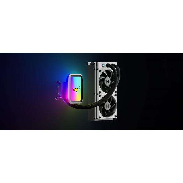 HYTE THICC Q60 Processore Kit di raffreddamento a liquido 12 cm Nero, Bianco 2 pz (HYTE THICC Q60 240MM LCD LIQUID COOLER) - E_0009_B49418150