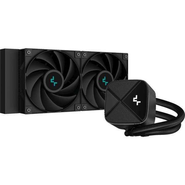 DeepCool LS520S Processore Raffreddatore di liquidi tutto in uno 12 cm Nero 1 pz (DeepCool LS520S Zero Dark All In One Liquid CPU Cooler, 240mm Radiator, 2 x 120mm Deepcool Fans, Intel/AMD) - E_0009_B49509911