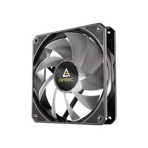 Antec P12 ARGB Case per computer Ventilatore Nero 3 pz (Antec P12 ARGB PWM 120mm Fan 3 pack - 4-Pin, Black, High-Airflow Cooling, 9-Blade Design with Anti-Vibration Pads) - E_0009_B50285982