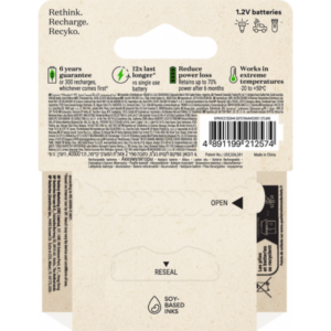GP Batteries 201246 batteria per uso domestico Batteria ricaricabile Stilo AA Nichel-Metallo Idruro [NiMH] (Recyko AA-battery 2600mAh - NiMH 4-pack - Warranty: 24M) - E_0009_B50317224