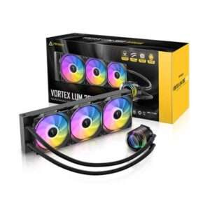 Antec Vortex Lum 360 ARGB Processore Kit di raffreddamento a liquido 12 cm Nero (Antec Vortex Lum 360 ARGB CPU Liquid Cooler - Intel & AMD Compatible, 3 x 120mm ARGB Fans, Suspended Spiral Pump Head, - E_0009_B50342364