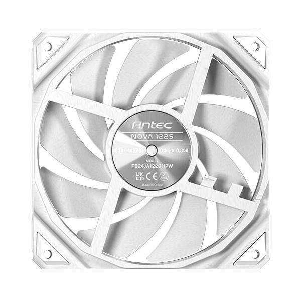 Antec Nova Case per computer Ventilatore 12 cm Bianco 1 pz (Antec NOVA 120 PWM Fan, White, High-Performance Cooling with Fluid Dynamic Bearing, Precise Three-Phase Speed Control, Industrial-Grade Met - E_0009_B50427707