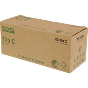 Deltaco ULTB-LR14-10P batteria per uso domestico Batteria monouso C Alcalino (DELTACO Ultimate Alkaline batteries, L) - E_0009_B50475960