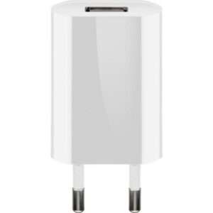 Goobay 44978 Caricabatterie per dispositivi mobili Telefono cellulare, Smartphone Bianco AC Interno (Apple Lightning charger set 1 A, white) - E_0009_B50476523