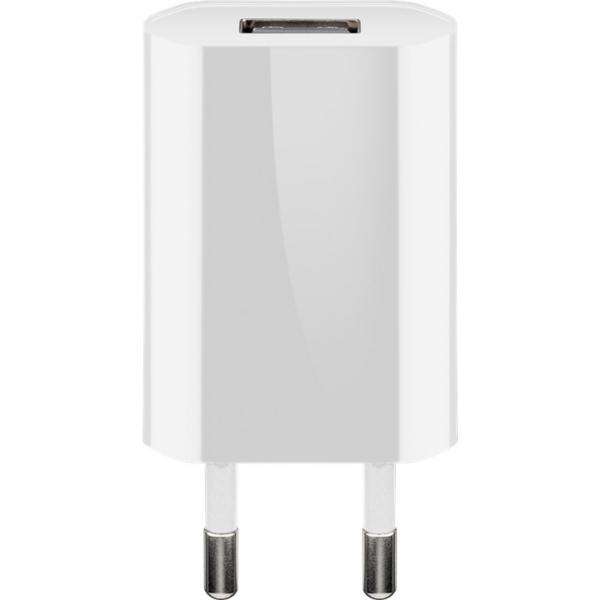 Goobay 44978 Caricabatterie per dispositivi mobili Telefono cellulare, Smartphone Bianco AC Interno (Apple Lightning charger set 1 A, white) - E_0009_B50476523