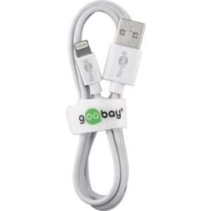 Goobay 44978 Caricabatterie per dispositivi mobili Telefono cellulare, Smartphone Bianco AC Interno (Apple Lightning charger set 1 A, white) - E_0009_B50476523