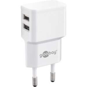Goobay 44979 Caricabatterie per dispositivi mobili Telefono cellulare, Smartphone Bianco AC Interno (goobay Dual Apple Lightning charger se) - E_0009_B50476671