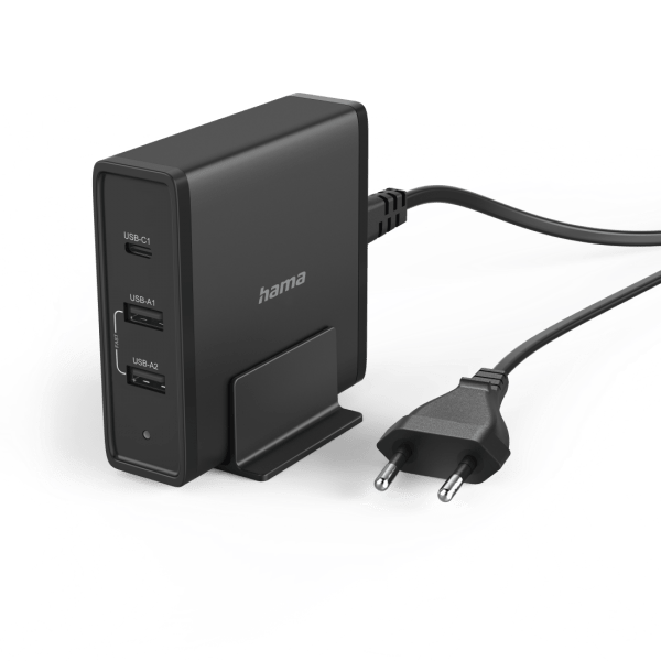 Hama 00200017 Caricabatterie per dispositivi mobili Smartphone, Tablet, Universale Nero AC Ricarica rapida Interno (Hama Universal-USB-C-Ladestation, 3 Po) - E_0009_B50478482