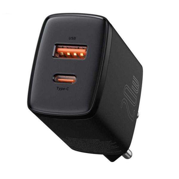 Baseus CCXJ-B01 Caricabatterie per dispositivi mobili Universale Nero AC Ricarica rapida Interno (Baseus Compact str?mforsyningsadapter) - E_0009_B50479834