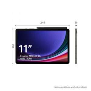 Samsung Galaxy Tab S9 Tablet AI Android 11 Pollici Dynamic AMOLED 2X Wi-Fi RAM 8 GB 128 GB Tablet Android 13 Graphite (Galaxy Tab S9 Sm-X710N 128 Gb - 27.9 Cm [11] Qualcomm - Snapdragon 8 Gb Wi-Fi 6 - E_0009_B50513739
