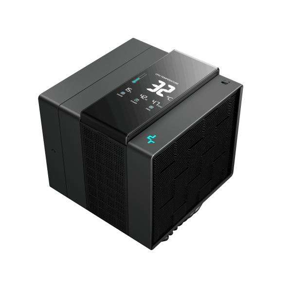 DeepCool ASSASSIN IV VC VISION Processore Raffreddatore d'aria 120/140 mm Nero 1 pz (DeepCool Assassin IV VC Vision Dual-Fan CPU Air Cooler with 140mm & 120mm Fans, Vapour Chamber Base, Digital Displ - E_0009_B50685602
