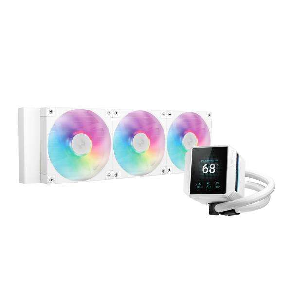 DeepCool Mystique 360 WH ARGB Processore Raffreddatore di liquidi tutto in uno 12 cm Bianco 1 pz (DeepCool Mystique 360 WH ARGB Liquid CPU Cooler with 2.83 TFT LCD Display, 360mm Radiator, Addressabl - E_0009_B50695684