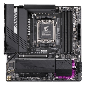 GIGABYTE B650M AORUS ELITE Scheda madre - Supporta CPU AMD Ryzen 9000, VRM a 12+2+2 fasi, fino a 8000 MHz DDR5, 1xPCIe 5.0 + 1xPCIe 4.0 M.2, LAN 2.5GbE, USB 3.2 Gen 2x2 (Gigabyte B650M AORUS ELITE AM - E_0009_B50840946