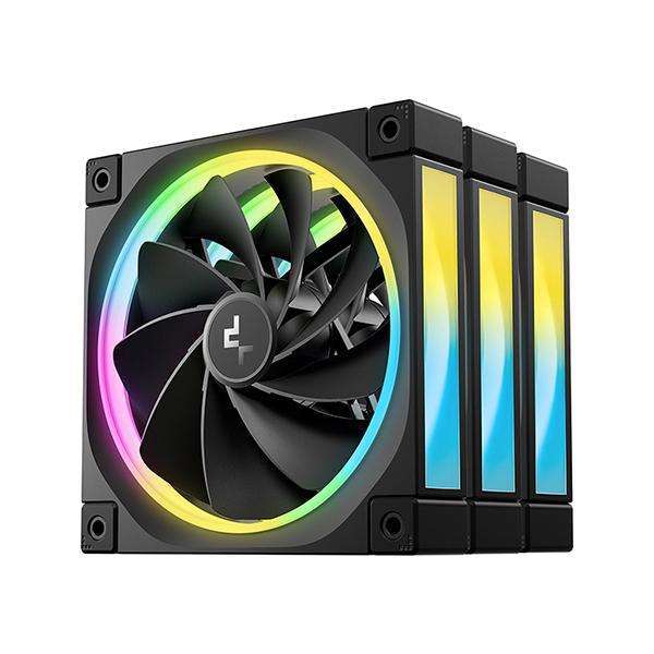 DeepCool FL12R-3 IN 1 Case per computer Ventilatore 12 cm Nero 3 pz (DeepCool FL12 120mm PWM 3 Pack Reverse Fan - High Performance, Low Noise, Fluid Dynamic Bearing, 36 ARGB LEDs, 500-2150 RPM, 55 CF - E_0009_B50872224
