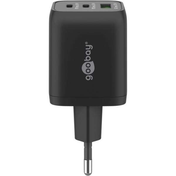 Goobay 64753 Caricabatterie per dispositivi mobili Cuffie, Smartphone, Tablet Nero AC Ricarica rapida Interno (USB-C™ PD Multiport Quick Charger [65) - E_0009_B50902308