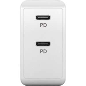 Goobay 61758 Caricabatterie per dispositivi mobili Fotocamera, Cuffie, Telefono cellulare, Orologio intelligente, Tablet Bianco AC Ricarica rapida Interno (Dual USB-CÃ¢Â„Â¢ PD Quick Charger [36 W] wh - E_0009_B51376996