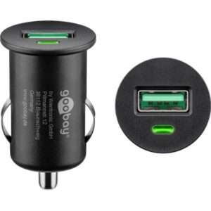 Goobay 45162 Caricabatterie per dispositivi mobili Power bank, Smartphone, Tablet Nero Accendisigari Ricarica rapida Auto (Goobay 45162 oplader til mobil enhed S) - E_0009_B51415763