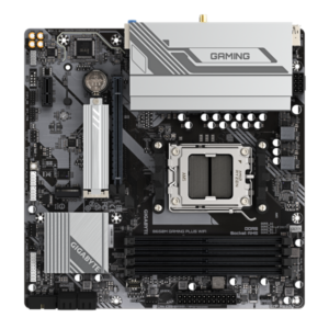 GIGABYTE B650M GAMING PLUS WIFI scheda madre AMD B650 Socket AM5 micro ATX (Gigabyte B650M GAMING PLUS WIFI [Rev.1.2] AMD AM5 Socket Motherboard, Micro-ATX, 4x DDR5 Slots, 2x M.2 Socket, Fitted I/O S - E_0009_B51861901