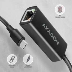 Axagon ADE-ARC USB-C 3.2 Gen 1 - Gigabit Ethernet 10/100/1000 Adapter - Adapter - Digital/Daten 1000 Mbit/s (*ADE-ARC USB-C 3.2 Gen 1 LAN adapter 1) - E_0009_B51865303
