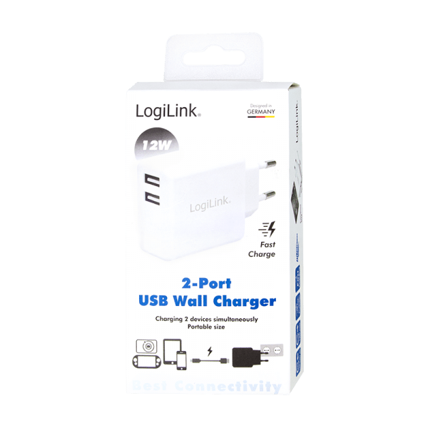 LogiLink PA0210W Caricabatterie per dispositivi mobili Bianco Interno - E_0015_ 8029361001