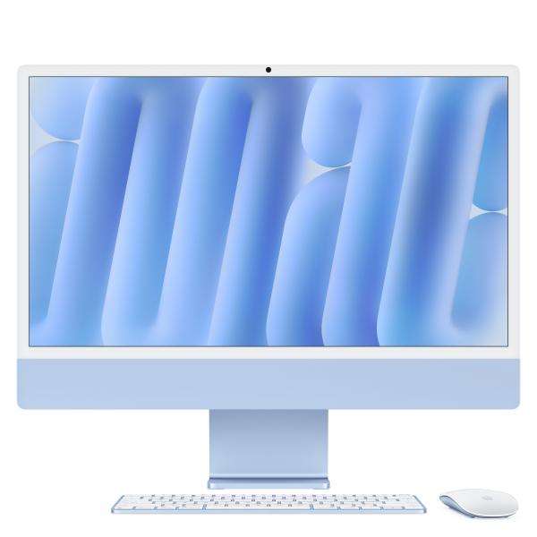 Apple iMac Apple M M4 59,7 cm (23.5") 4480 x 2520 Pixel PC All-in-one 16 GB 256 GB SSD macOS Sequoia Wi-Fi 6E (802.11ax) Blu - E_0016_1001-7FM