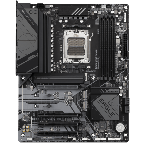 GIGABYTE B650 EAGLE - Supporta CPU AMD Ryzen 9000, VRM Digitale a 12+2+2 fasi, fino a 7600MHz DDR5 (OC), 1xPCIe 5.0 + 2xPCIe 4.0 M.2, LAN GbE, USB 3.2 Gen2 - E_0016_2305-8NR