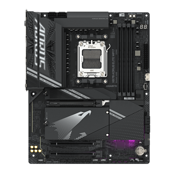 GIGABYTE X870 AORUS ELITE WIFI7 Scheda Madre - Supporta CPU AMD Ryzen 9000, 16+2+2 fasi VRM, fino a 8000MHz DDR5 (OC), 3xPCIe 5.0 + 1xPCIe 4.0, Wi-Fi 7, LAN 2.5GbE, USB 4 - E_0016_2305-8P8