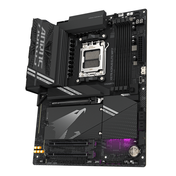GIGABYTE X870 AORUS ELITE WIFI7 Scheda Madre - Supporta CPU AMD Ryzen 9000, 16+2+2 fasi VRM, fino a 8000MHz DDR5 (OC), 3xPCIe 5.0 + 1xPCIe 4.0, Wi-Fi 7, LAN 2.5GbE, USB 4 - E_0016_2305-8P8